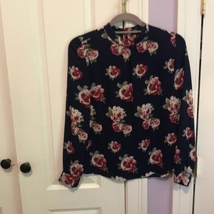 Floral chiffon blouse